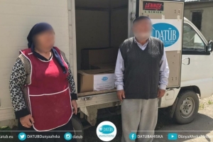 DATÜB'ün Gıda Yardım Kolisi Almatı'da İhtiyaç Sahibi Ailelere Ulaştı