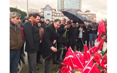 ​DATÜB Genel Başkanı Ziyatdin KASSANOV İstanbul Beşiktaş’ta terör saldırısının gerçekleştiği yeri ziyaret etti