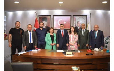Dünya Ahıska Türkleri Birliği\'nden Yıldırım Belediye Başkanı Oktay Yılmaz\'a Ziyaret