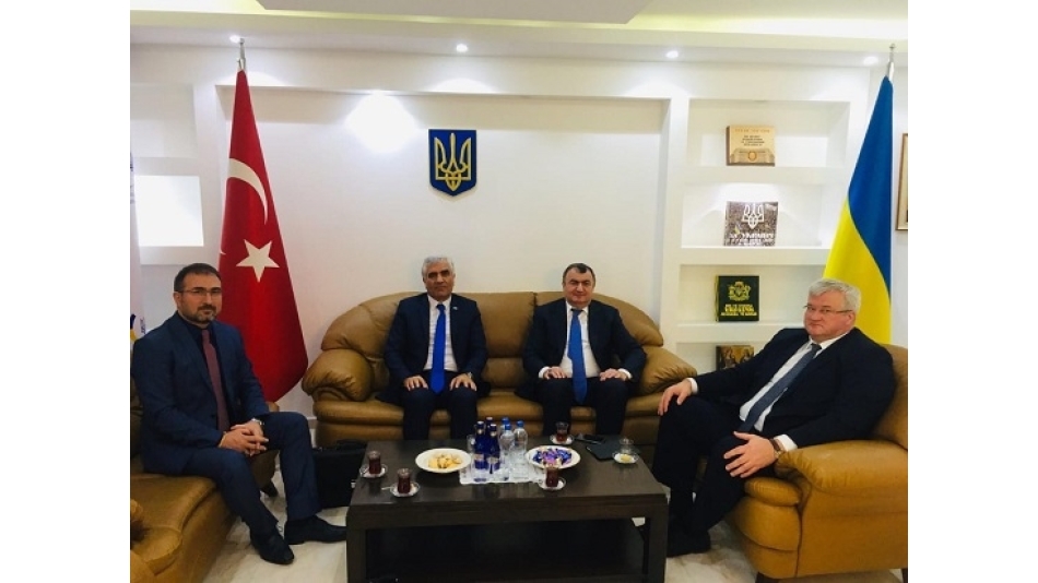 Genel Başkan Ziyatdin Kassanov, Ukrayna’nın Ankara Büyükelçisi Andrii Sybıha ile Görüştü