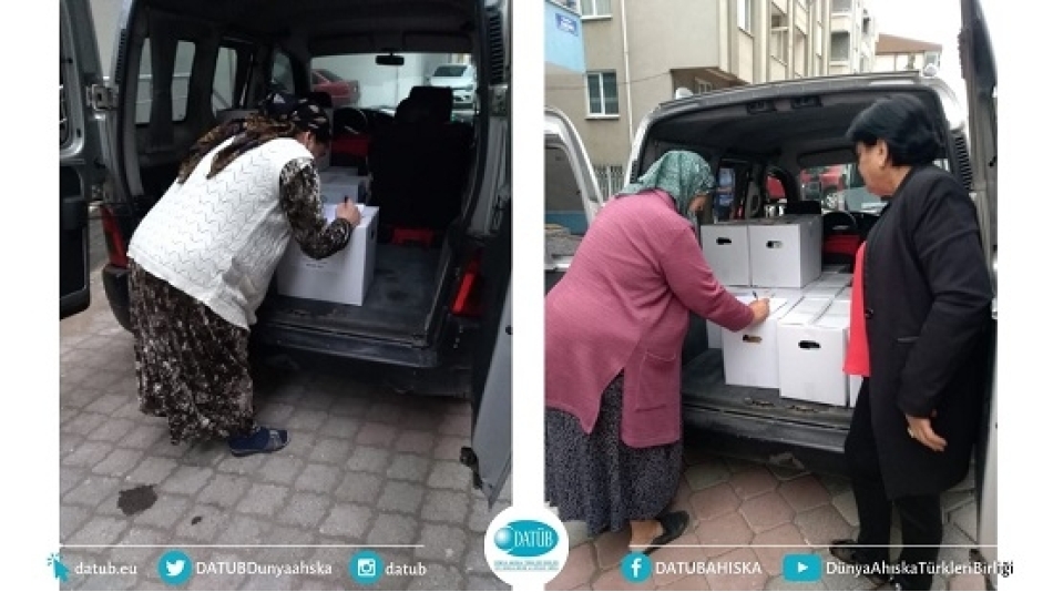 DATÜB'ün Gıda Yardım Kolisi Samsun'da İhtiyaç Sahibi Ailelere Ulaştı